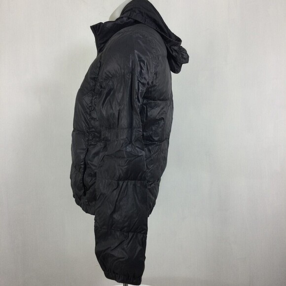 J. Crew Nylon Down Puffer Full Zip Hooded  Bomber Jacket Blue Size Small - Picture 4 of 15